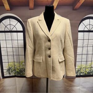 Elegant Cream Textured Blazer